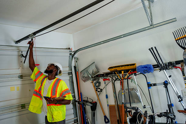 Professional Garage Door Panel Replacement technician working in Wyoming, IL